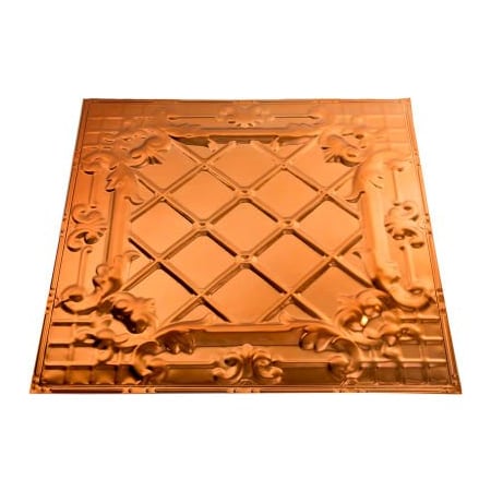 Acoustic Ceiling Products Great Lakes Tin Toledo 2' X 2' Lay-in Tin Ceiling Tile in Copper - Y55-08